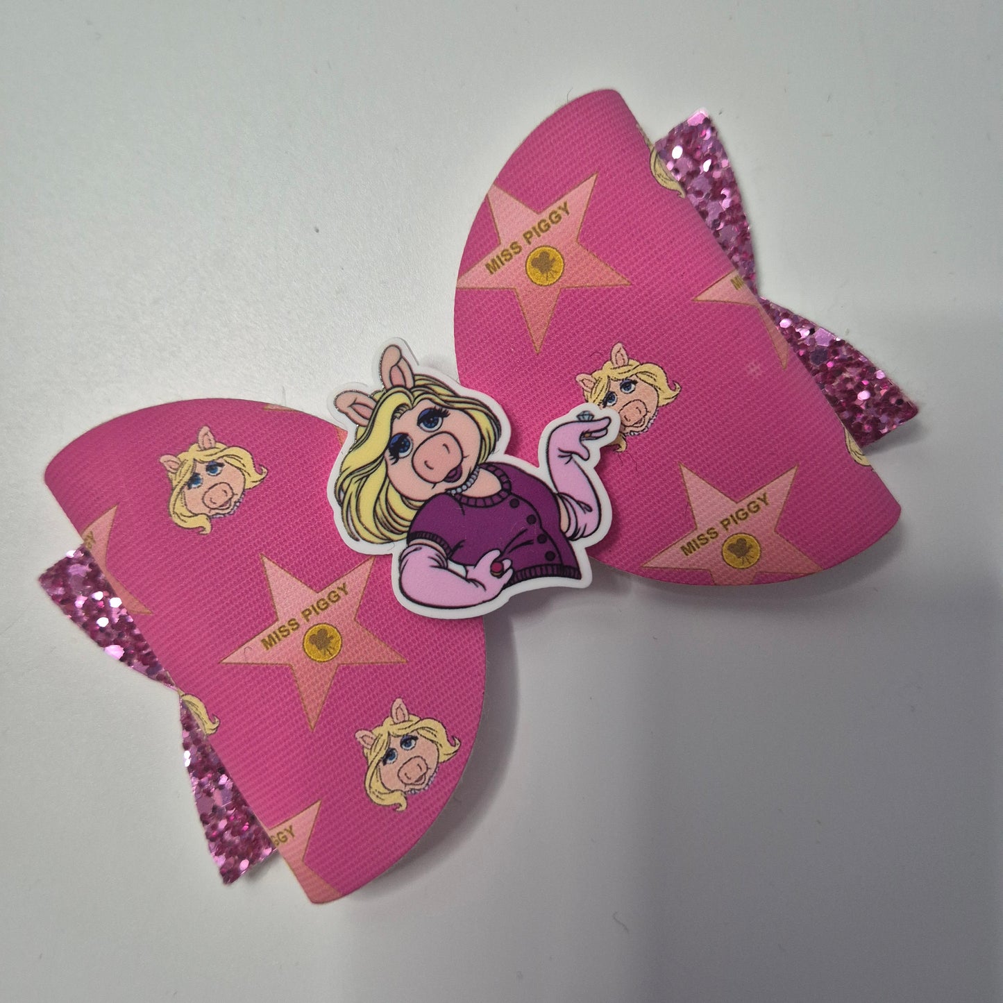 Miss pig canvas bowtie