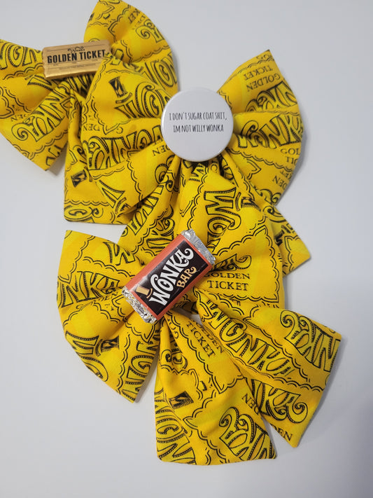 Golden ticket slogan sailor bow