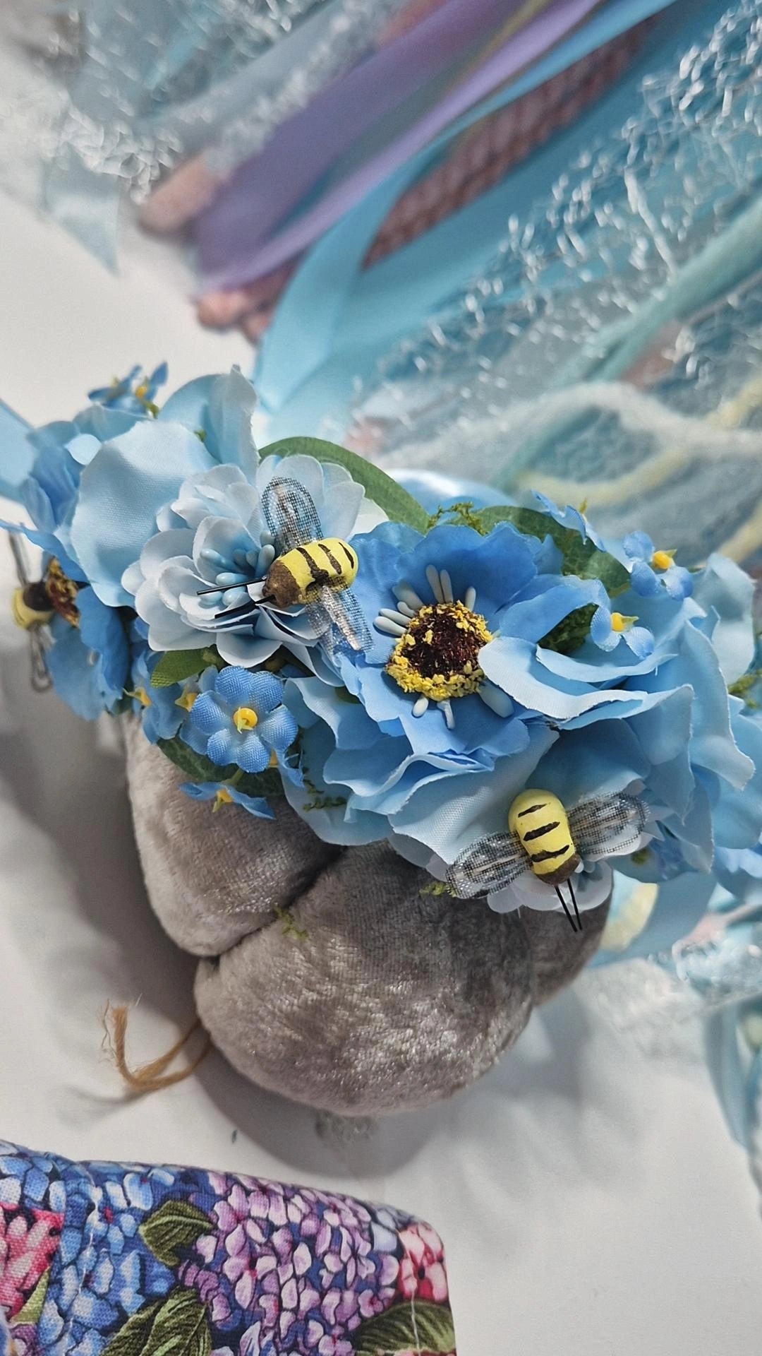 Forget me not hydrangea adjustable flower crown can be used as collar one available