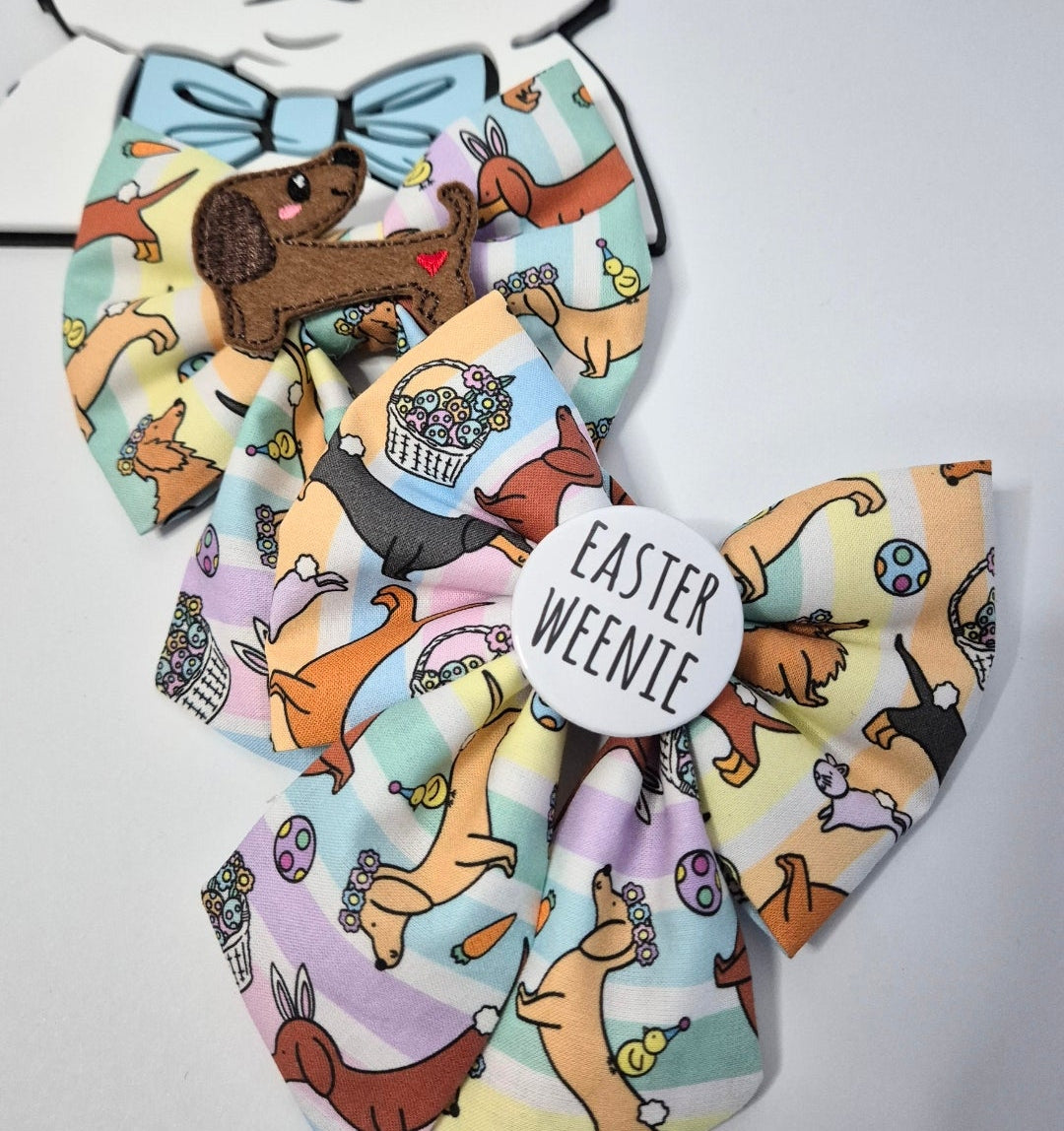 Easter weenie slogan sailor bow