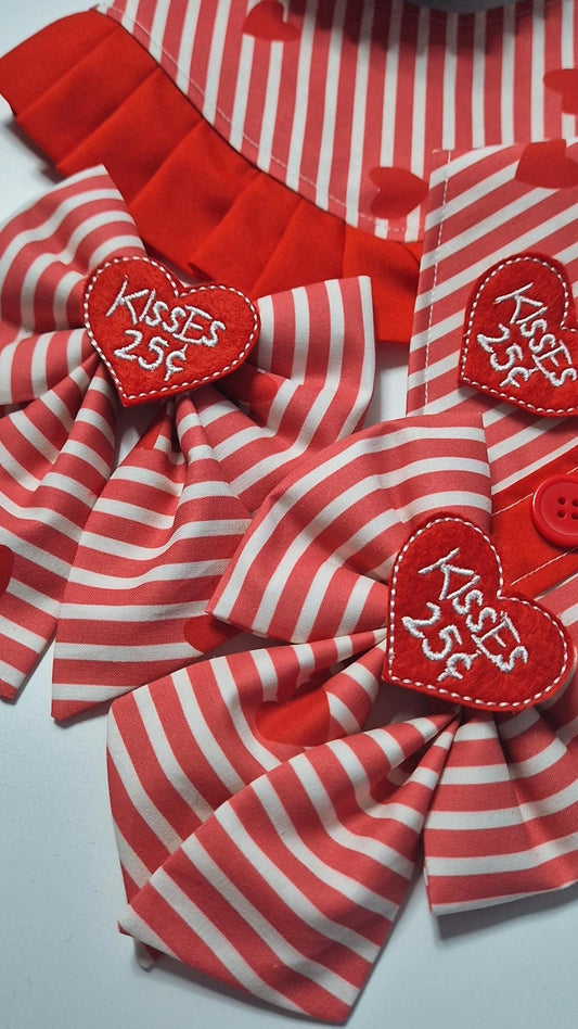 Kisses 25c embroidered sailor bow (bowtie in listing)