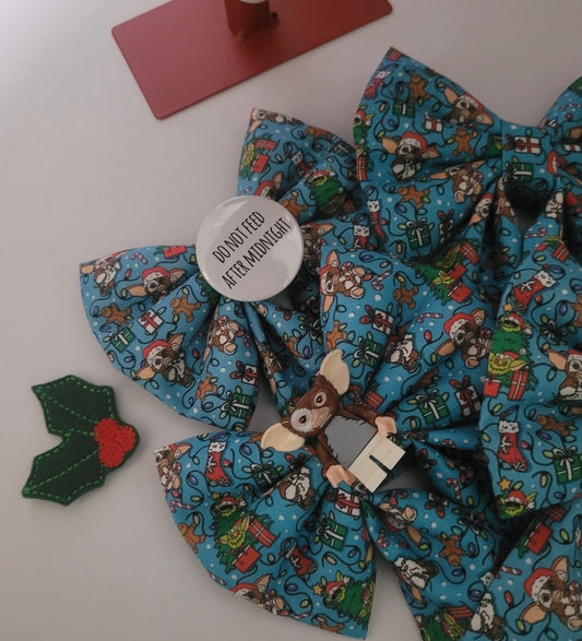 Don't feed after midnight slogan sailor bow