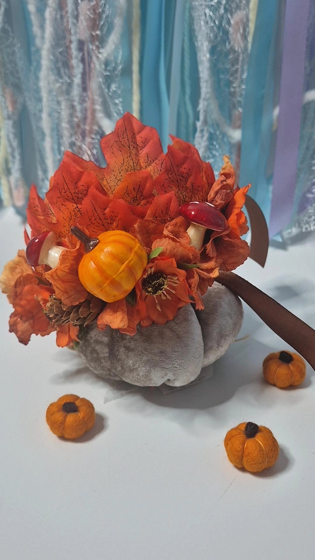 Autumn blooms tiara adjustable flower crown (one available)