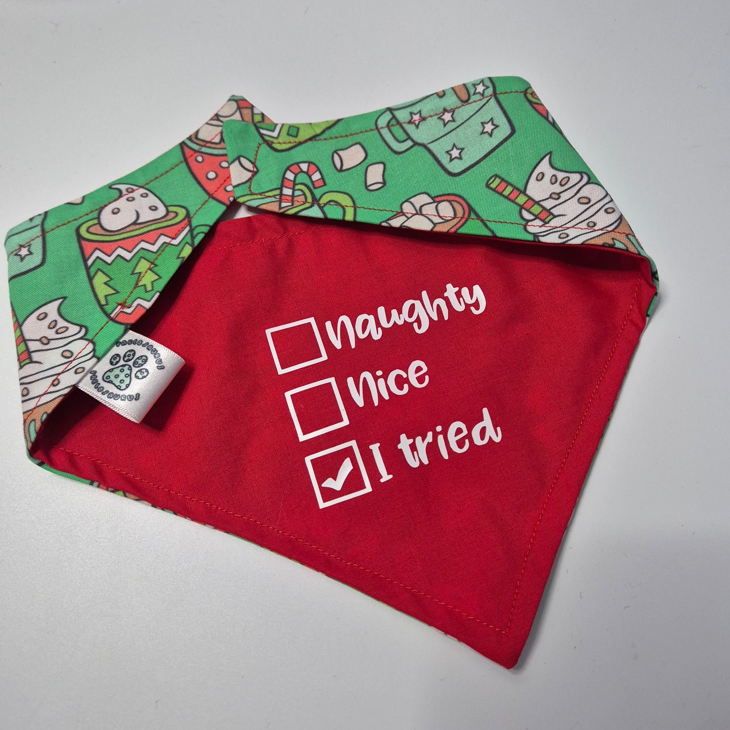 Small cups and vinyl bandana