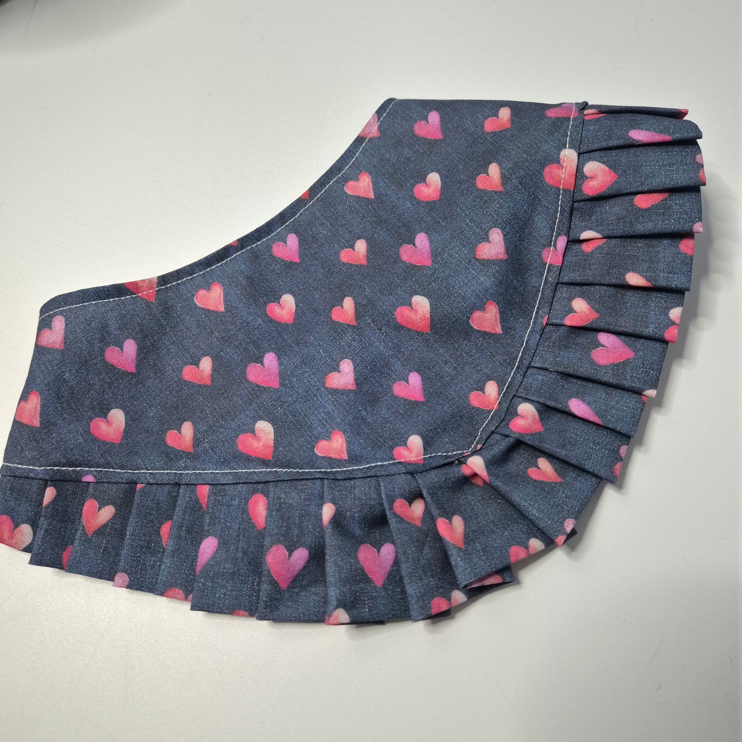 Small heart denim bandana