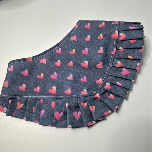 Small heart denim bandana