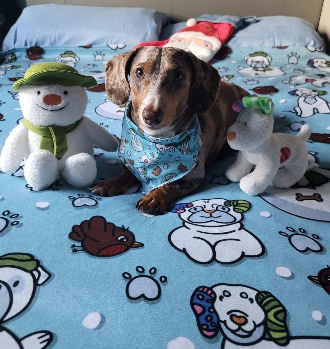 Snow dogs 150x150 fleece blanket x3 available