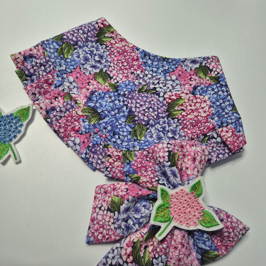 Hydrangea ruffle bandana