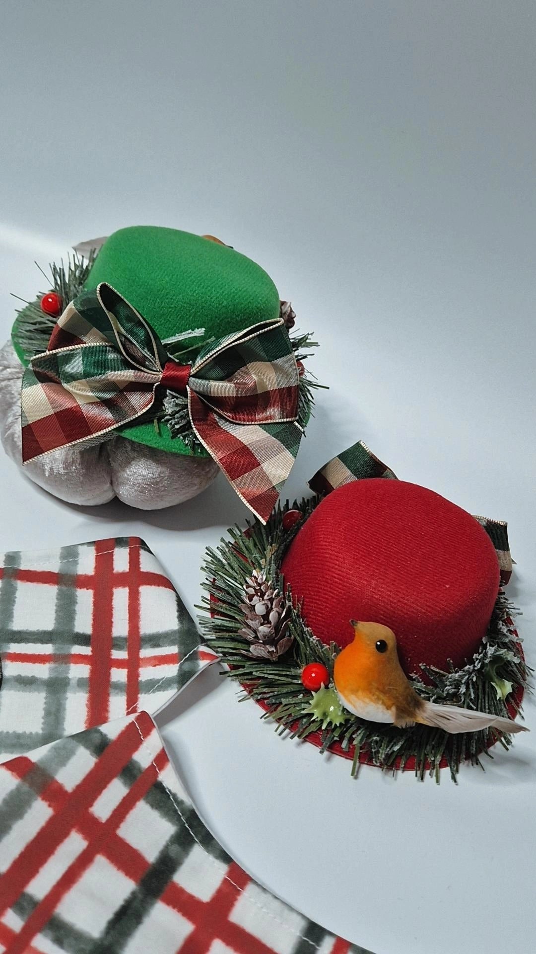 Made to order christmas Robin bowler hat