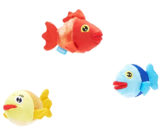 Bark the groupers set of 3 fish toy