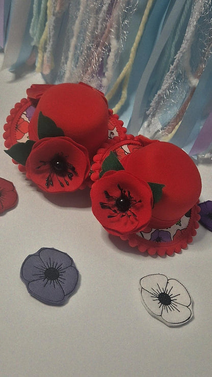 Felt poppy bowler hat limited edition