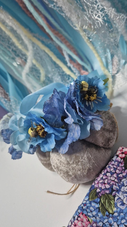 Feeling blue hydrangea adjustable flower crown can be used as collar one available