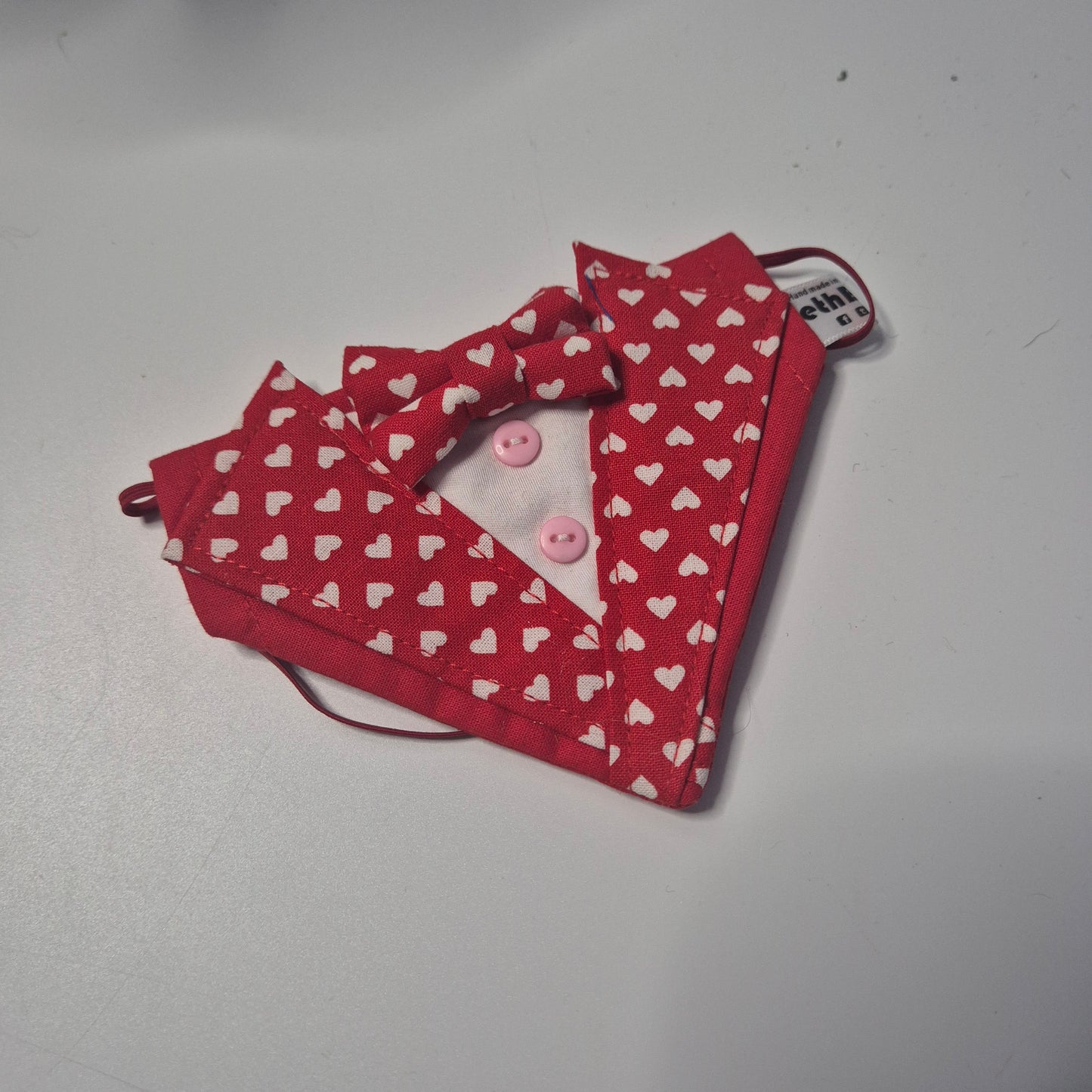 Heart tux for mini dachshund