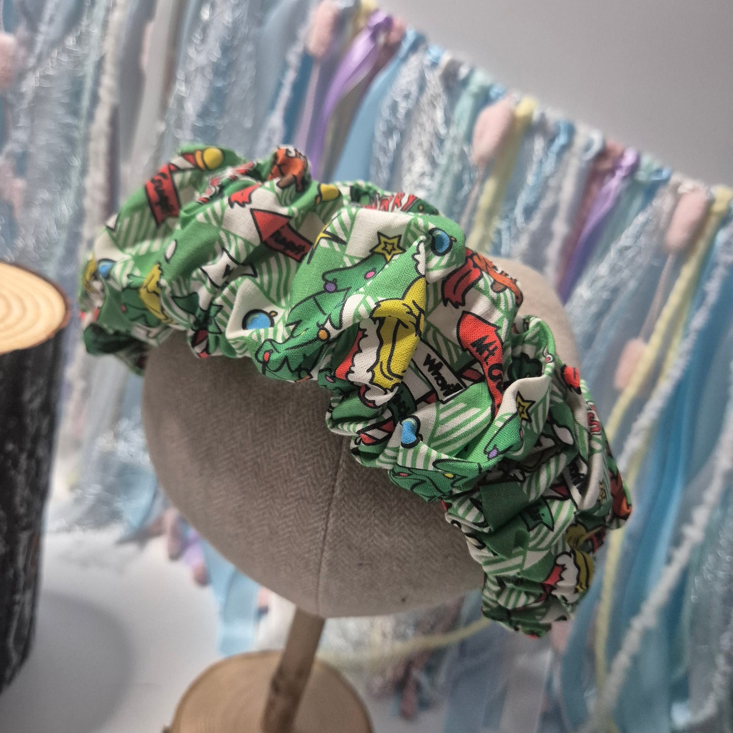 Grinch scrunchies headband