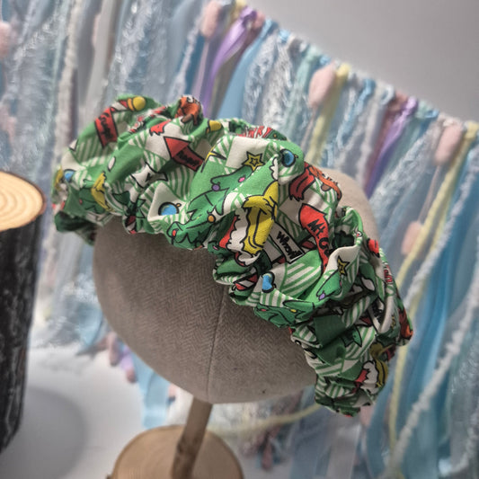 Grinch scrunchies headband