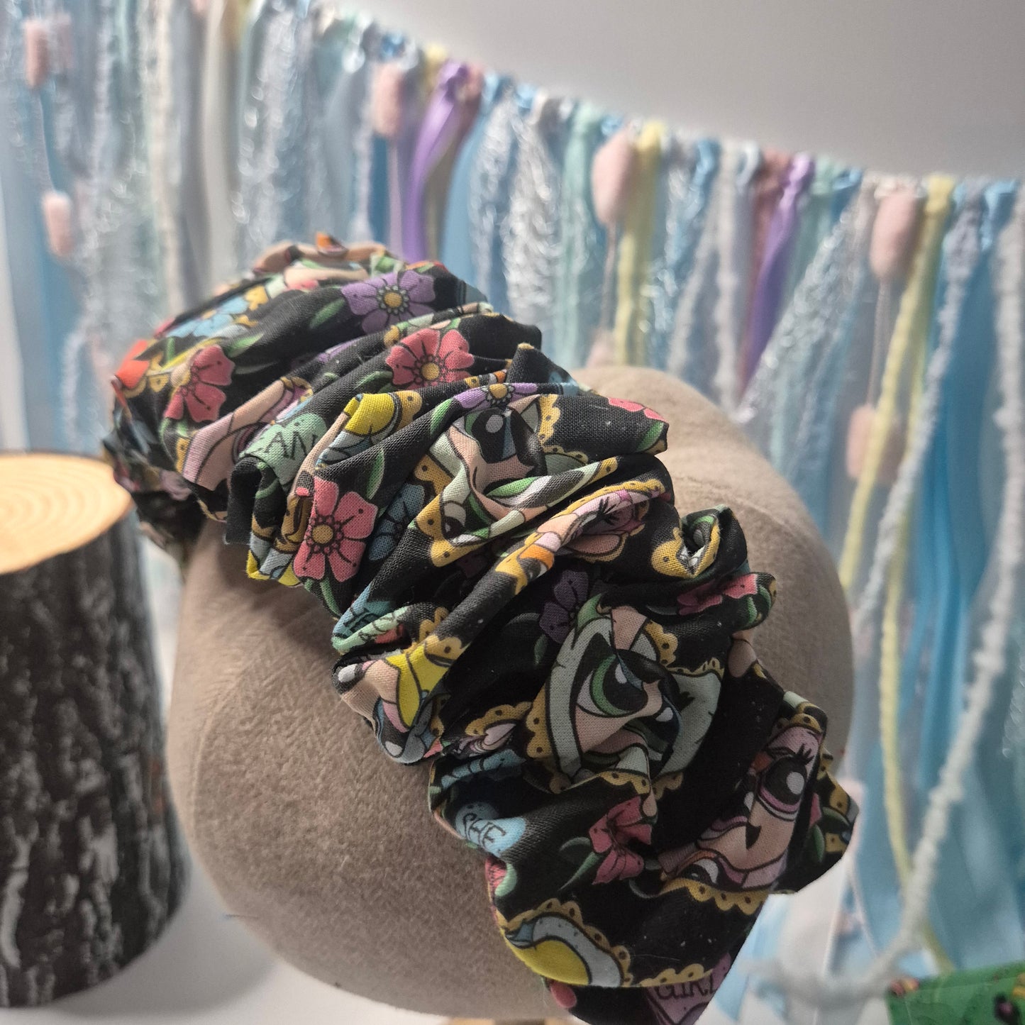 Powerpuff scrunchie headband