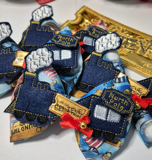 I believe embroidered train bowtie