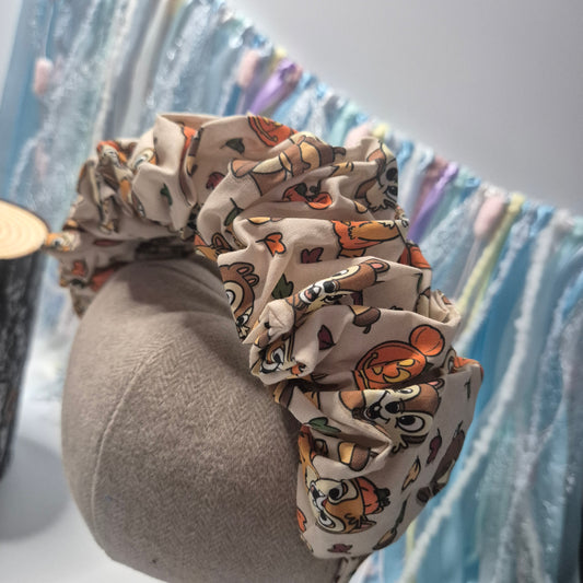 Chipmunks scrunchie headband