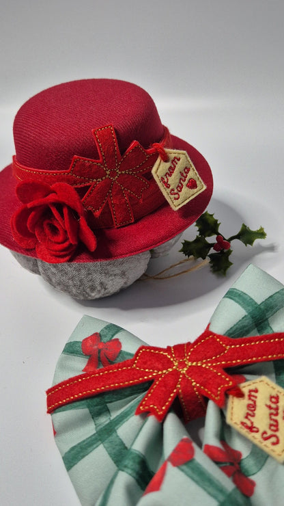 From santa embroidered bowler hat