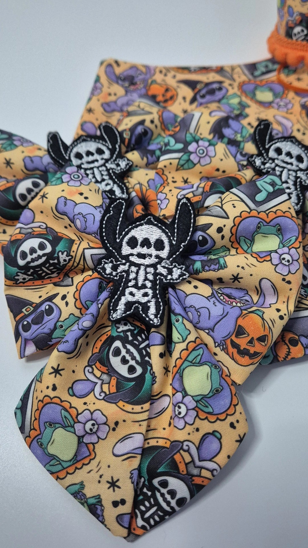 626 halloween embroidered sailor bow (bowtie option)