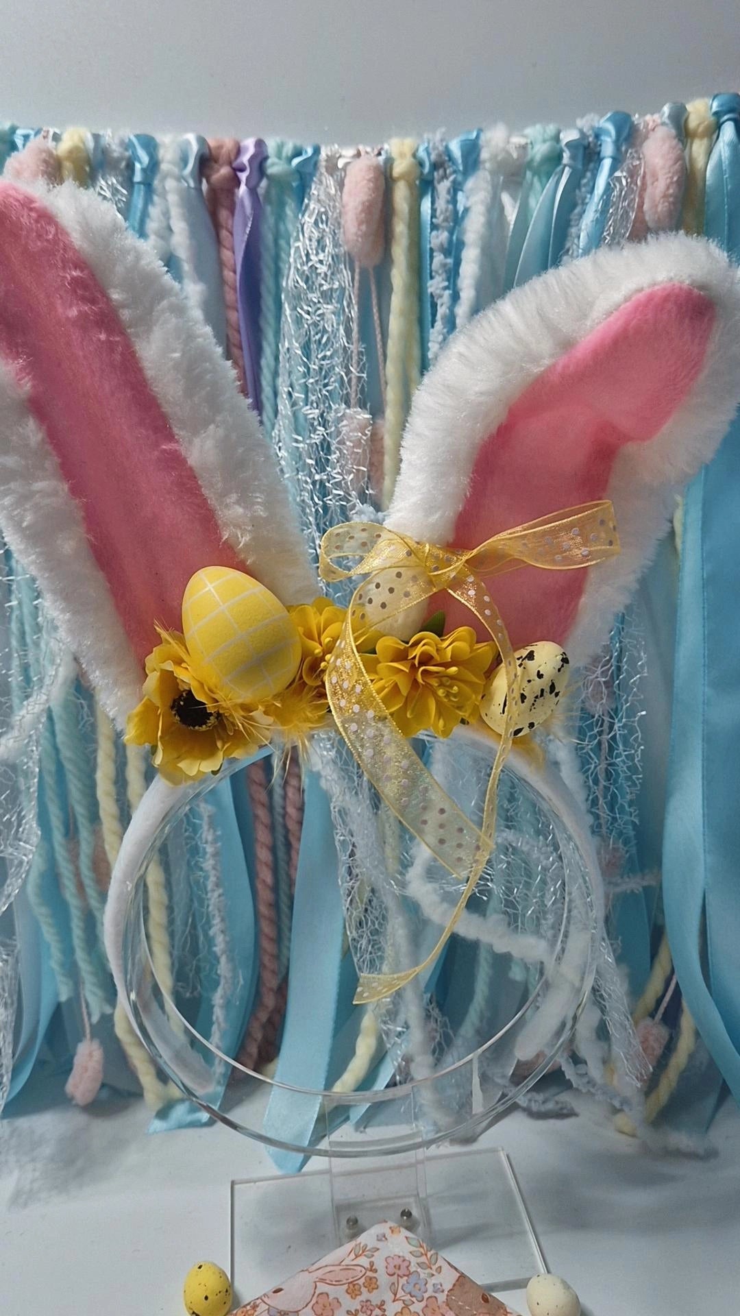 Yellow floral bunny ears (one available)