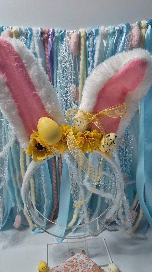 Yellow floral bunny ears (one available)