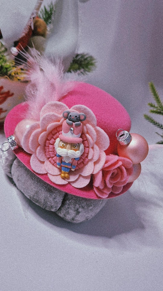 Pretty in pink nutcracker bowler hats (one available)