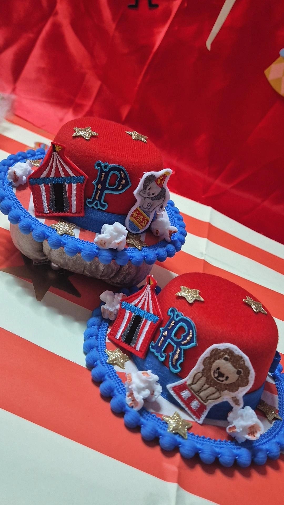 Limited edition embroidered initial circus bowler