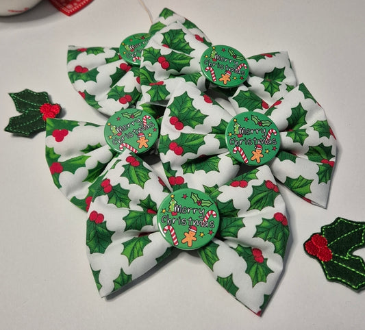 Merry Christmas slogan bowtie