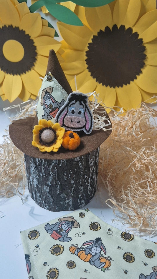Sunflower donkey Scarecrow hat
